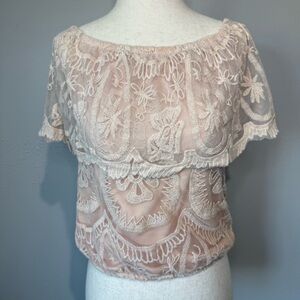 Elegant Lace Off-Shoulder Top